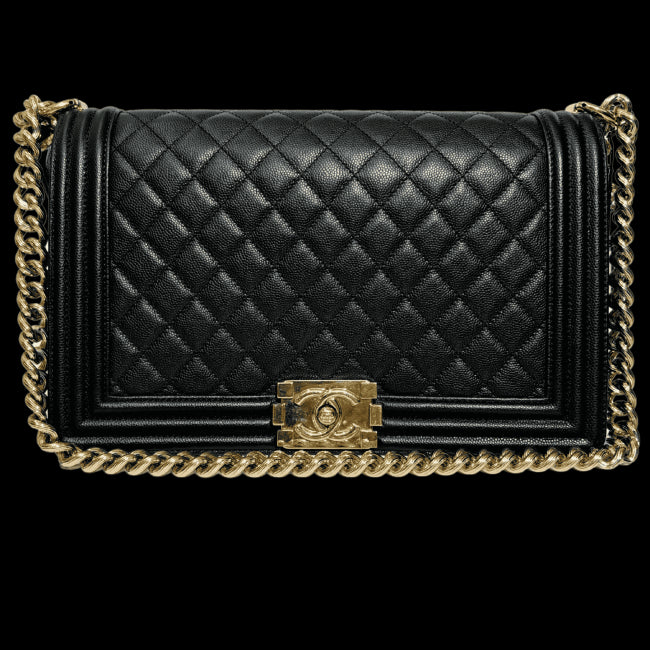 Chanel Le Boy 28 - Nera/Caviar - HW Gold