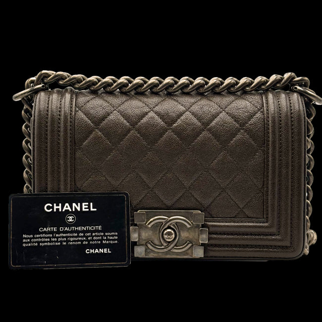 Chanel Le Boy 20 - Brown/Caviar - HW Rodium