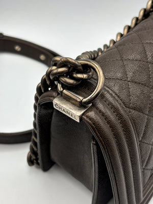 Chanel Le Boy 20 - Brown/Caviar - HW Rodium