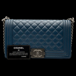 Chanel Le Boy 28 - Cobalto/Lambskin - HW Rodium