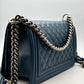 Chanel Le Boy 28 - Cobalto/Lambskin - HW Rodium