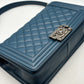 Chanel Le Boy 28 - Cobalto/Lambskin - HW Rodium
