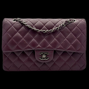Chanel 11.12 28 - Burgundy Lambskin - HW Silver