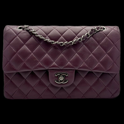 Chanel 11.12 28 - Burgundy Lambskin - HW Silver