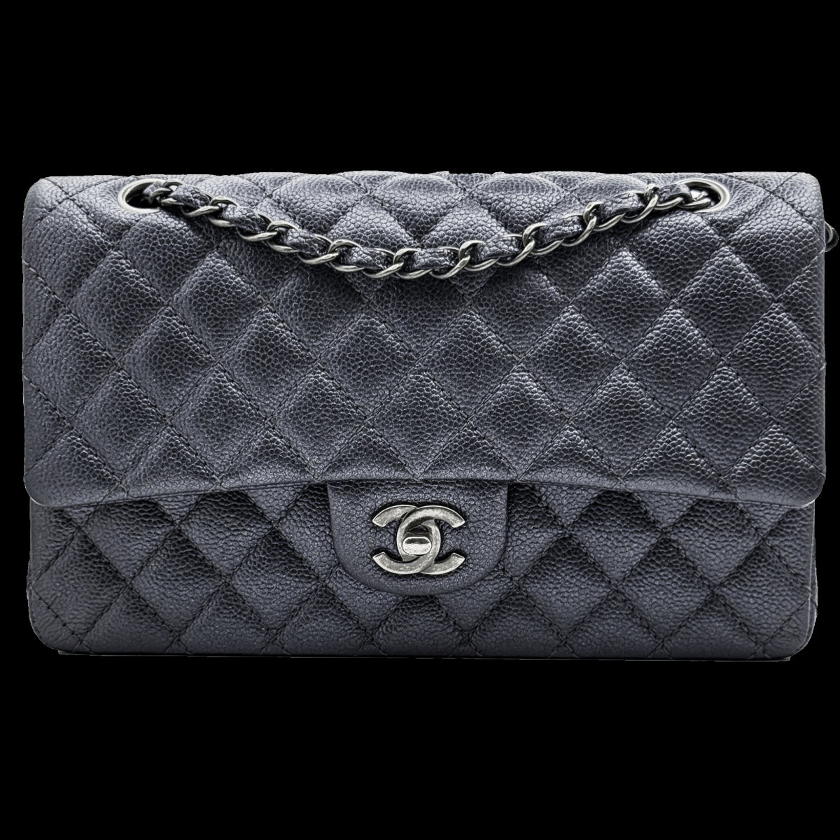 Chanel 11.12 25 - Grey/Caviar - HW Ruthenium