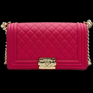 Chanel Le Boy 25 - Pink Old/Caviar - HW Gold