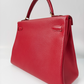 Hermes 32 Retourne Rouge/Togo - HW Gold - Kelly