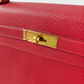 Hermes 32 Retourne Rouge/Togo - HW Gold - Kelly