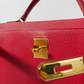 Hermes 32 Retourne Rouge/Togo - HW Gold - Kelly