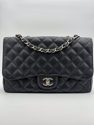 Chanel Jumbo 30 - Nera/Caviar - HW Silver (Timeless)