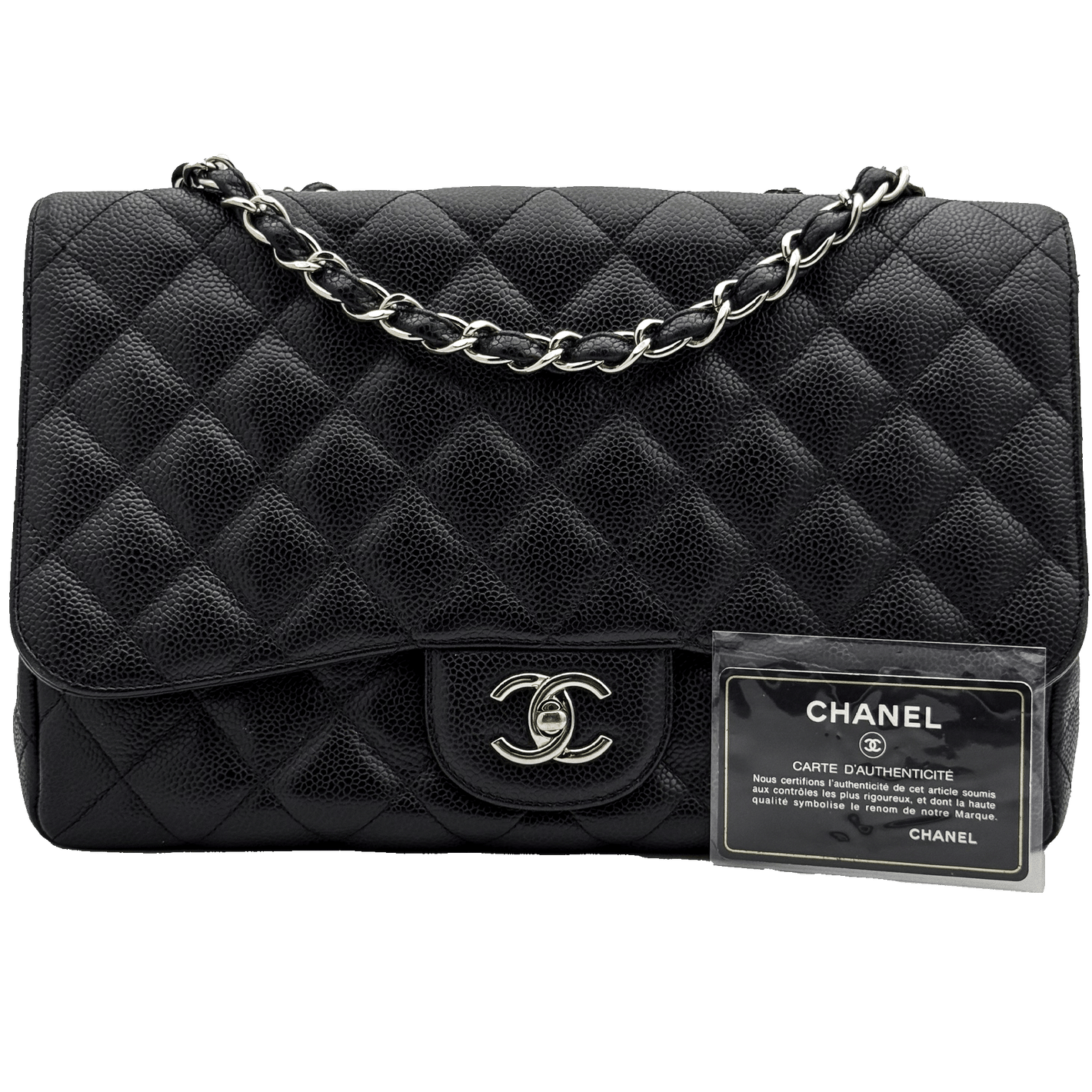 Chanel Jumbo 30 - Nera/Caviar - HW Silver (Timeless)