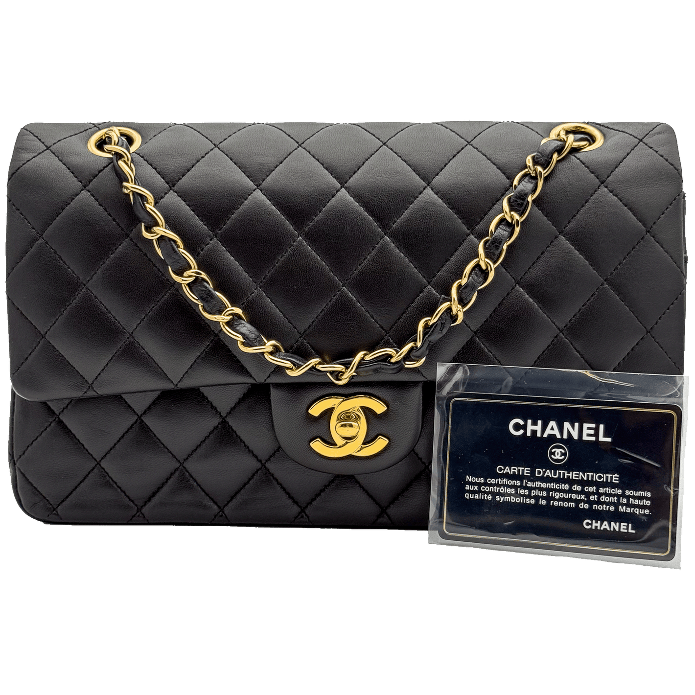 Chanel Classic 11.12 25 - Nera/Lambskin - HW Oro