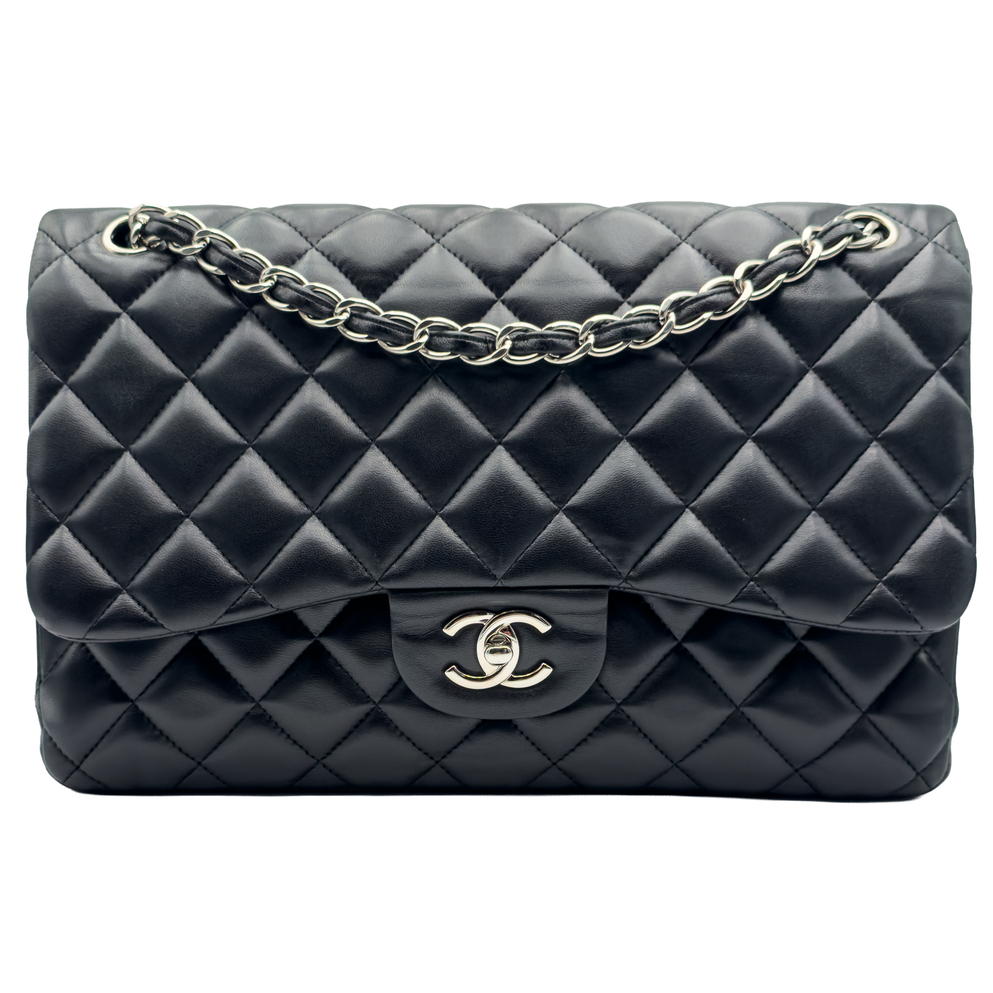 Chanel Jumbo 30 - Nera/Lambskin - HW Silver