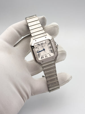 Cartier Santos M White