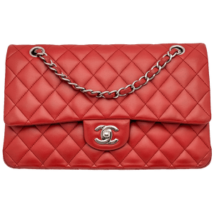 Chanel Classic 11.12 25 - Rossa/Lambskin - HW Silver