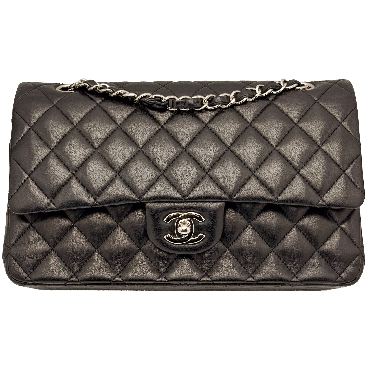 Chanel Classic 11.12 25cm - Nera/Lambskin - HW Silver