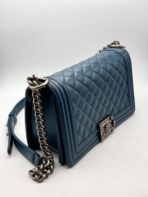 Chanel Le Boy 25 - Cobalto/Lambskin - HW Rodium